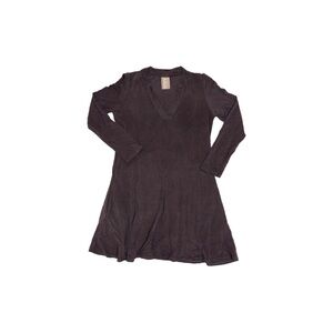 Dolan Left Coast Collection Empire Waist Knit Tunic Dress Charcoal Gray – Medium